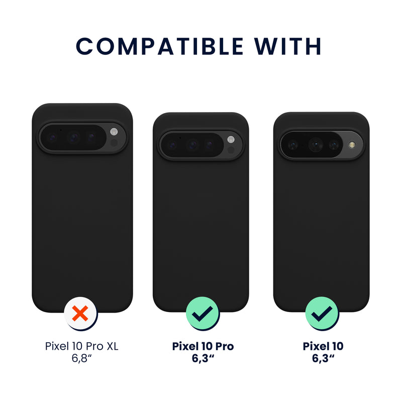 kwmobile Case Compatible with Google Pixel 10 / Pixel 10 Pro Case - Magnetic Silicone Case Compatible with MagSafe - Rubberized Cover