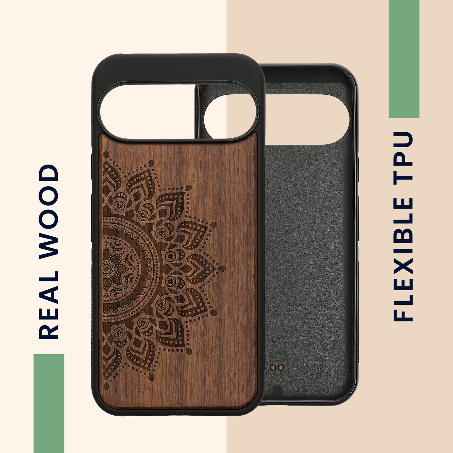 kwmobile Case Compatible with Google Pixel 10 Pro XL Case - Phone Cover - TPU Phone Case Compass Vintage