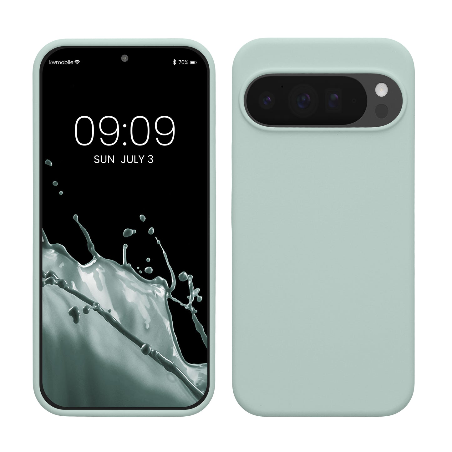 kwmobile Handyhülle für Google Pixel 10 Pro XL Hülle - Case Silikon - Kabelloses Laden - Schutzhülle Cover in Cool Mint Cool Mint  