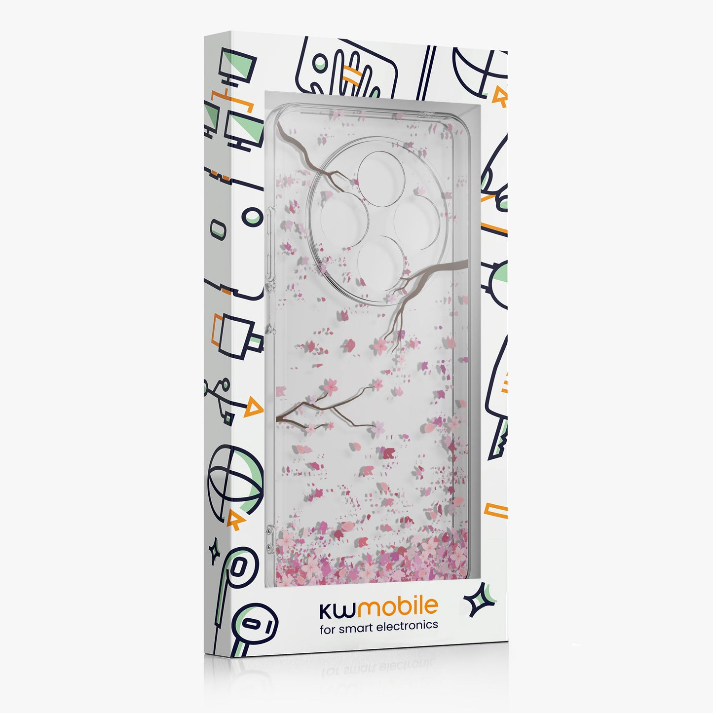 Xiaomi Redmi 14C / Poco C75 Clear Phone Case with Glass Screen Protector Wildflowers