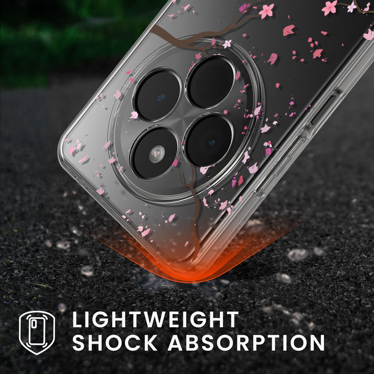 Xiaomi Redmi 14C / Poco C75 Clear Phone Case with Glass Screen Protector Wildflowers
