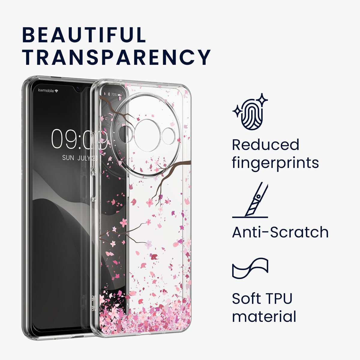 Xiaomi Redmi A3 Clear Phone Case with Glass Screen Protector