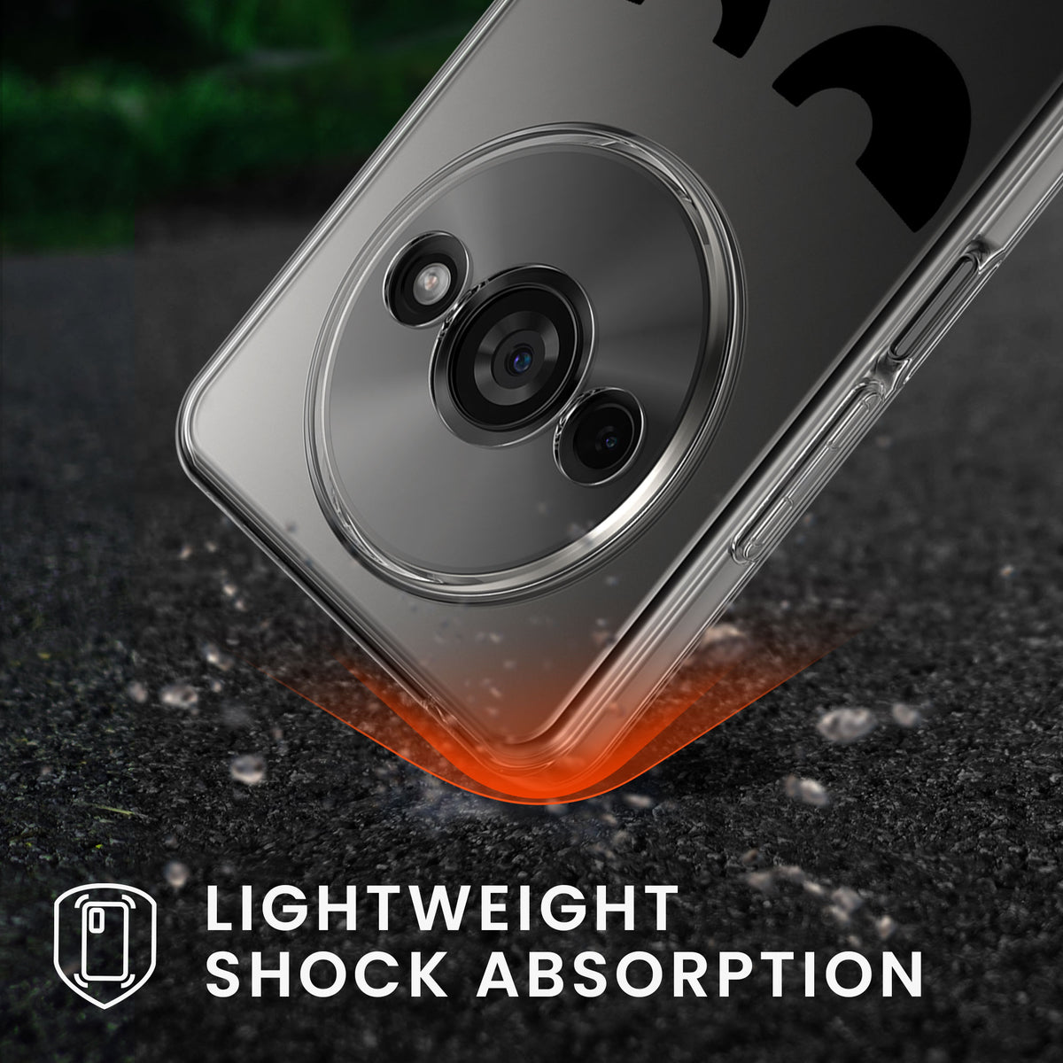 Xiaomi Redmi A3 Clear Phone Case with Glass Screen Protector