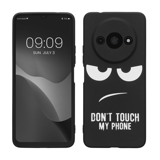 kwmobile Case Compatible with Xiaomi Redmi A3 - Silicone Phone Cover - Don't touch my Phone