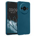 kwmobile Handyhülle für Xiaomi Redmi A3 Hülle - weiche Silikon Case metallisch schimmernd - Schutzhülle Cover - Metallic Karibikblau Metallic Karibikblau  