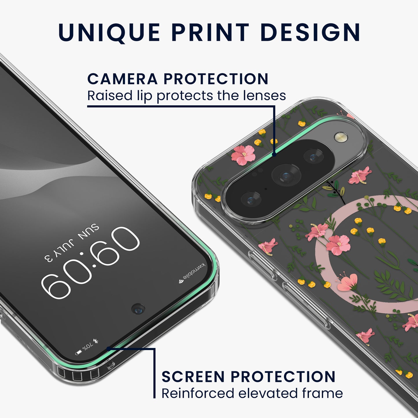 kwmobile Crystal Clear Hard Case Compatible with Google Pixel 10 / Pixel 10 Pro Case - MagSafe Compatible - TPU Case