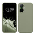 kwmobile Handyhülle für Xiaomi Poco F7 Hülle - weiches Handy Silikon Case - Schutzhülle Cover - Graugrün Graugrün  