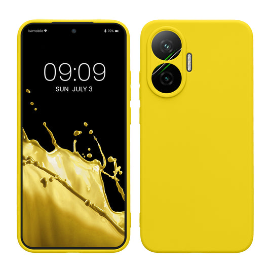 kwmobile Handyhülle für Xiaomi Poco F7 Hülle - weiches Handy Silikon Case - Schutzhülle Cover - Strahlend Gelb Strahlend Gelb  