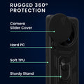 Xiaomi Redmi Note 14 Pro 5G / Poco X7 Phone Case with Ring Holder and 2 Screen Protectors