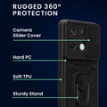 Xiaomi Redmi Note 13 Pro 5G / Poco X6 5G Phone Case with Ring Holder and Camera Cover + 2x Screen Protector