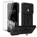 Xiaomi Redmi Note 13 Pro 5G / Poco X6 5G Phone Case with Ring Holder and Camera Cover + 2x Screen Protector