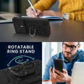 Xiaomi Redmi Note 13 Pro 5G / Poco X6 5G Phone Case with Ring Holder and Camera Cover + 2x Screen Protector