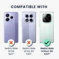 kwmobile Case for Xiaomi Redmi Note 14 Pro+ 5G / Redmi Note 14 Pro Plus 5G - Phone Cover with 2 Screen Protectors - Camera Cover and Ring Holder - Robust Cover