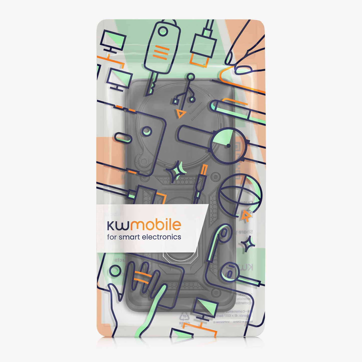 kwmobile Case for Xiaomi Redmi Note 14 Pro+ 5G / Redmi Note 14 Pro Plus 5G - Phone Cover with 2 Screen Protectors - Camera Cover and Ring Holder - Robust Cover