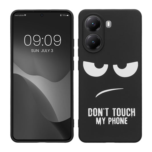 kwmobile Case Compatible with Xiaomi Poco X7 Pro 5G - Silicone Phone Case - Don't touch my Phone