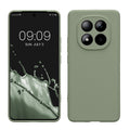 kwmobile Handyhülle für Xiaomi Redmi Note 15 4G / Redmi Note 15 5G / Poco M8 5G Hülle - weiches Handy Silikon Case - Schutzhülle Cover - Graugrün Graugrün  