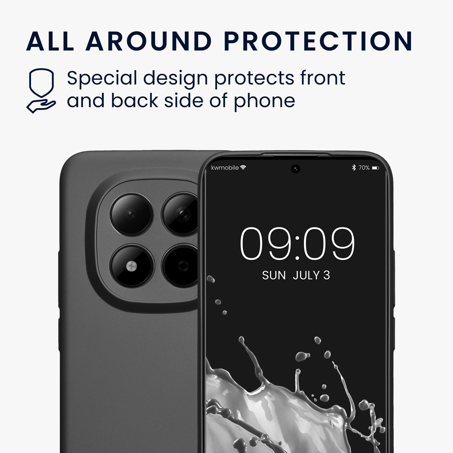 kwmobile Phone Case for Xiaomi Redmi Note 15 Pro+ 5G / Poco M8 Pro 5G - Soft Silicone Case - Protective Cover