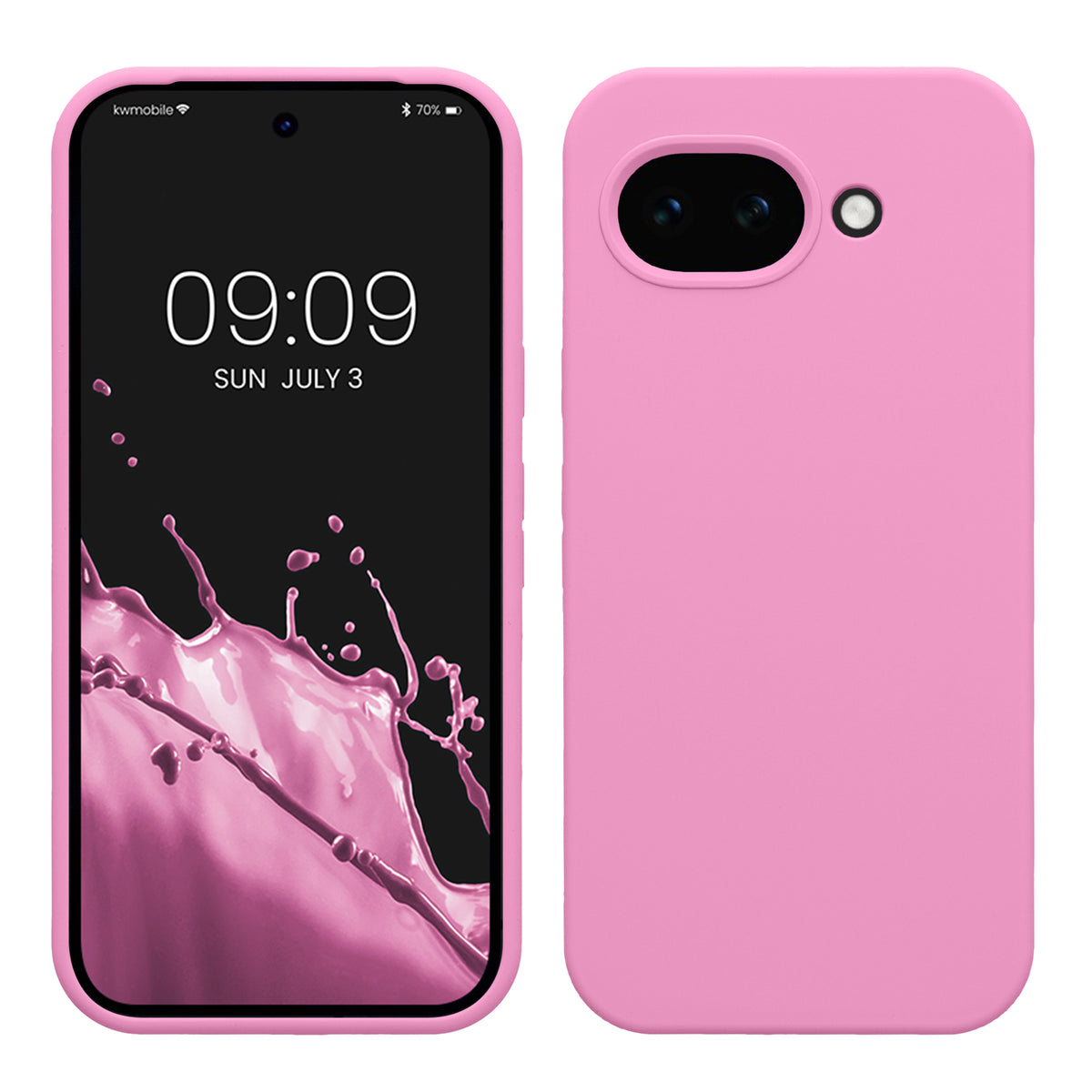 kwmobile Handyhülle für Google Pixel 10a Hülle - Case Silikon - Kabelloses Laden - Schutzhülle Cover in rosa lavendel rosa lavendel