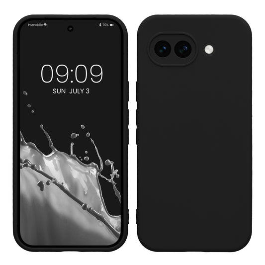 kwmobile Handyhülle für Google Pixel 10a Hülle - weiches Handy Silikon Case - Schutzhülle Cover - Schwarz matt Schwarz matt  