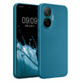 kwmobile Handyhülle für Xiaomi Poco F7 Hülle - weiche Silikon Case metallisch schimmernd - Schutzhülle Cover - Metallic Karibikblau Metallic Karibikblau  