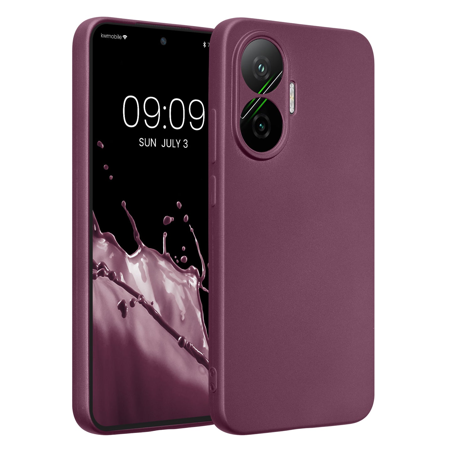 kwmobile Handyhülle für Xiaomi Poco F7 Hülle - weiche Silikon Case metallisch schimmernd - Schutzhülle Cover - Metallic Lavendel Metallic Lavendel  