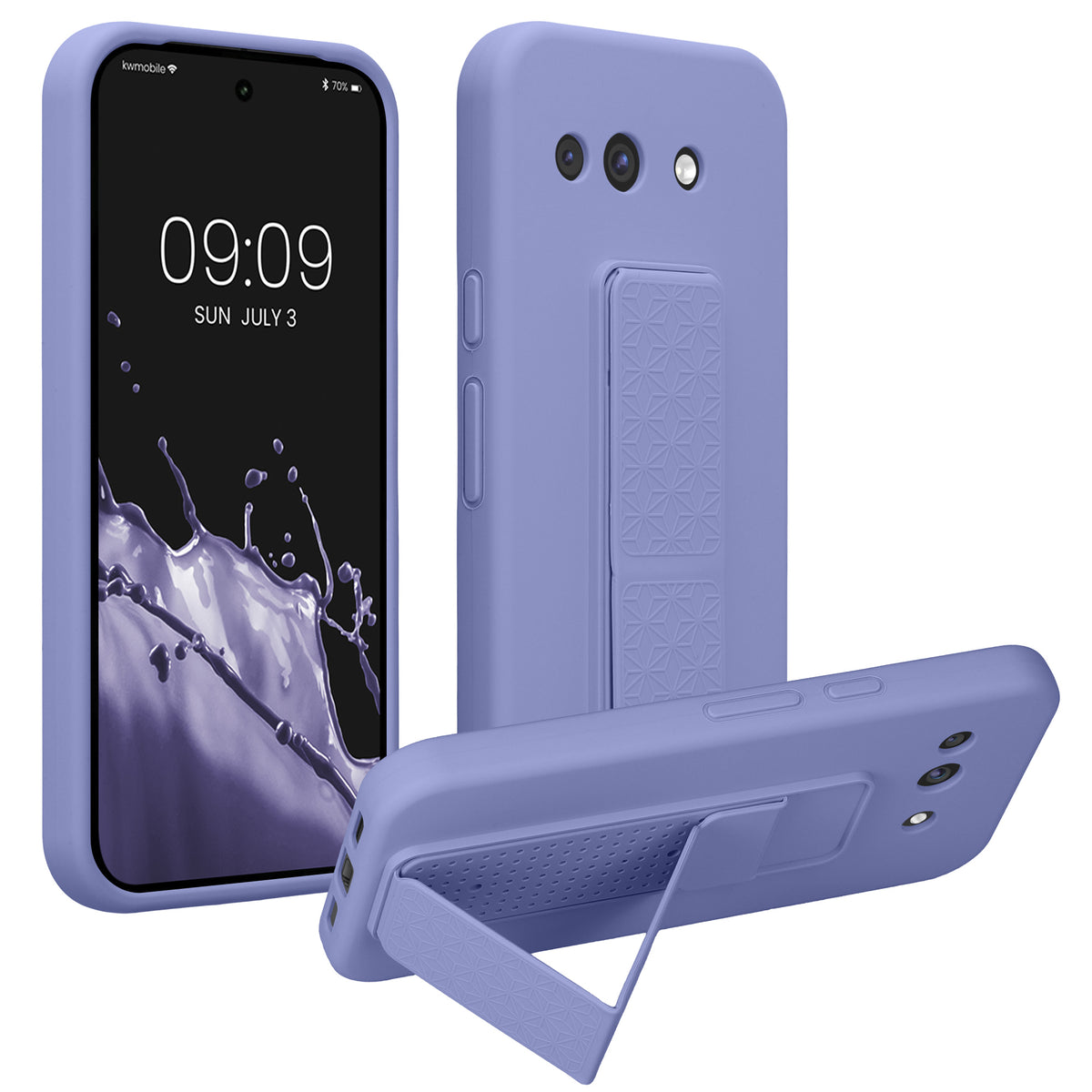 Google Pixel 10a Silikon Handyhülle mit Fingerhalter mit Ständer KWM0000215A005C