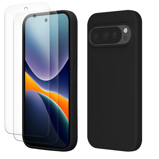 Google Pixel 10 / Pixel 10 Pro Silikon Handyhülle Schwarz