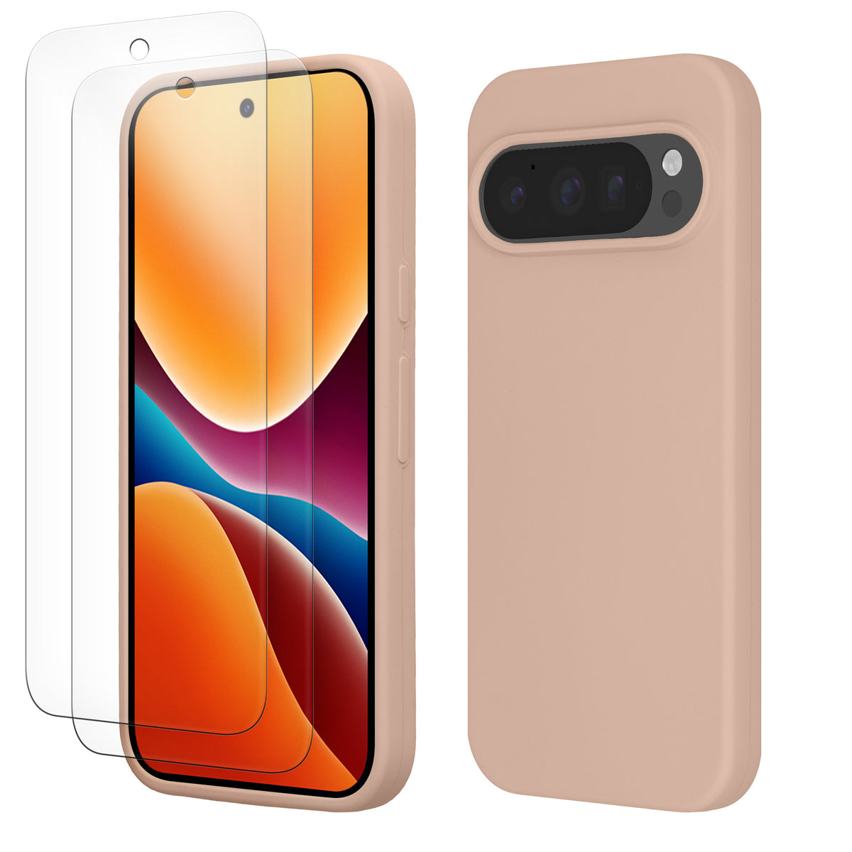 Google Pixel 10 / Pixel 10 Pro Silikon Handyhülle Altrosa matt