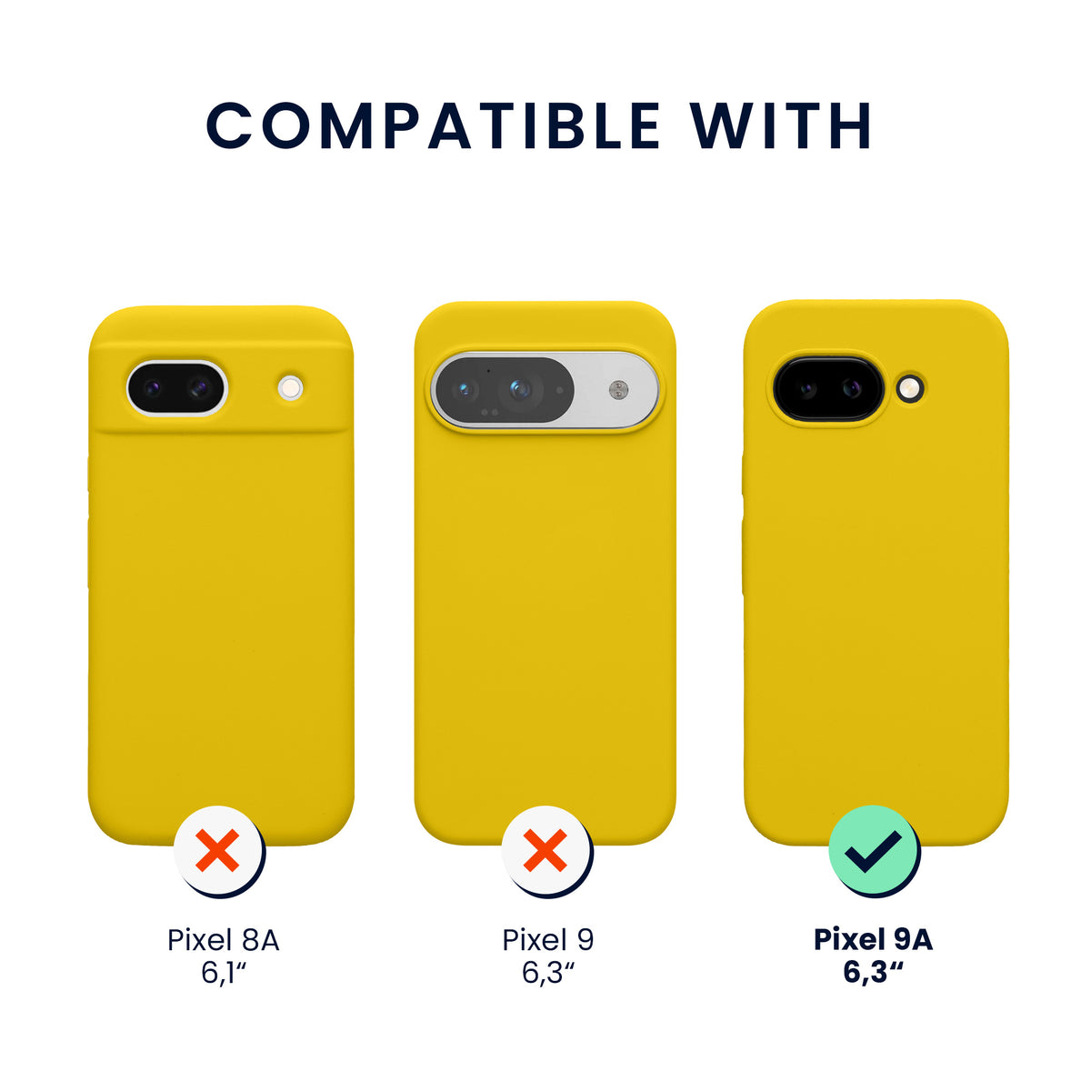 Google Pixel 9a Silikon Handyhülle + 2x Schutzglas KWM0000215R002C