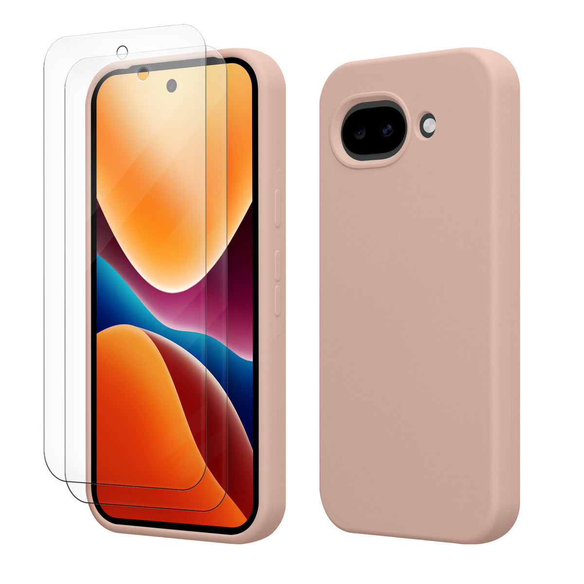 Google Pixel 10a Silikon Handyhülle + 2x Schutzglas KWM0000215S003C