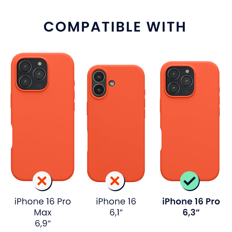 kwmobile Hülle iPhone 16 Pro Leuchtende Koralle