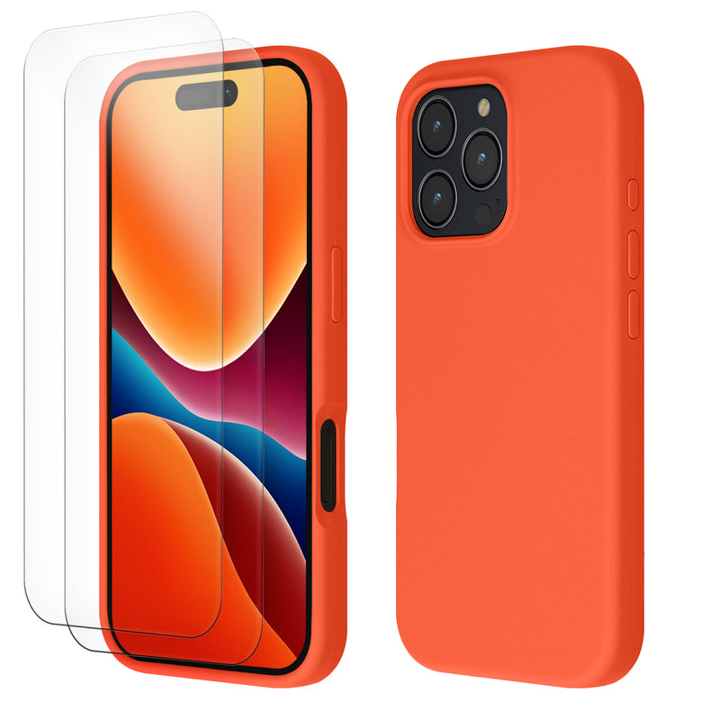kwmobile Hülle iPhone 16 Pro Leuchtende Koralle
