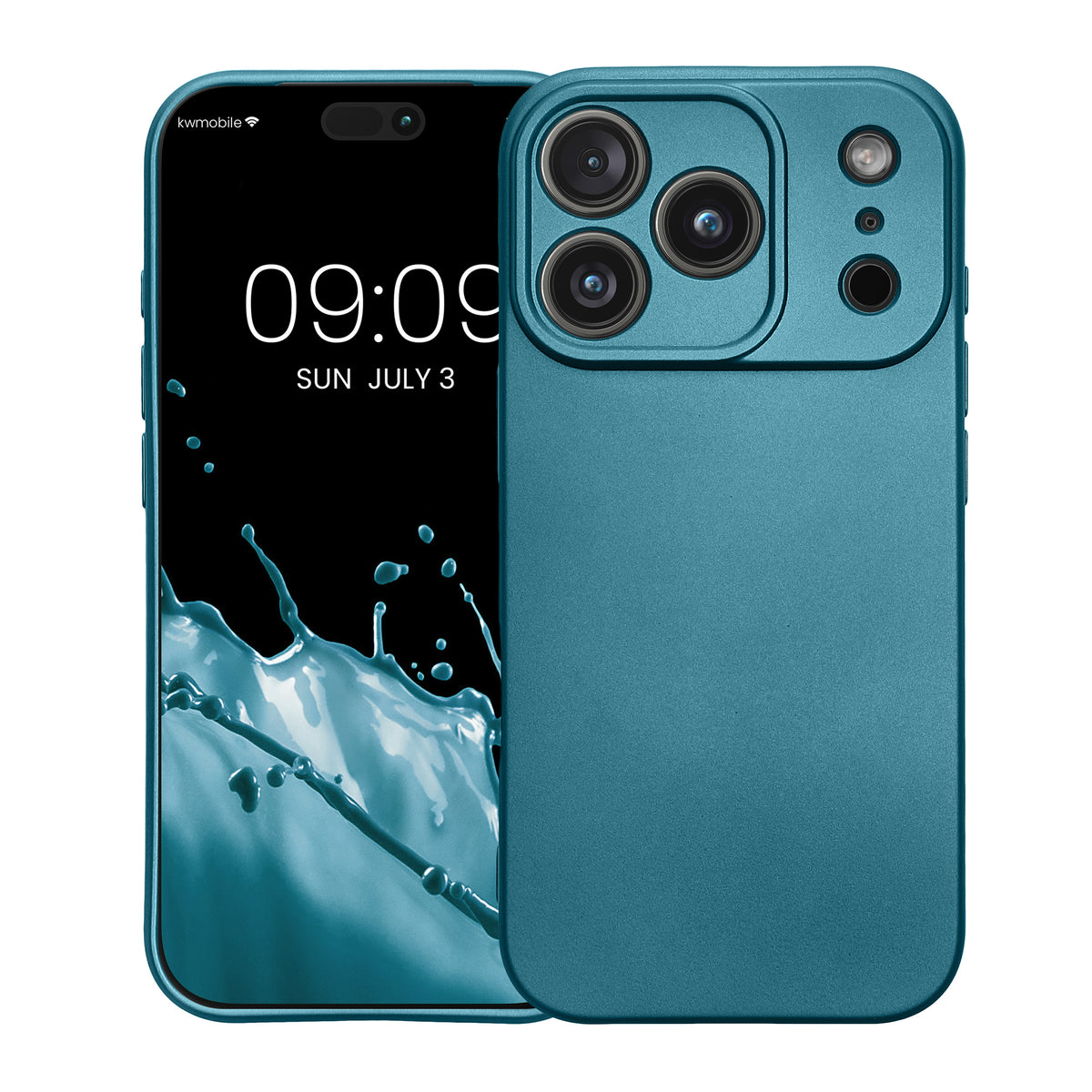 iPhone 18 Pro / iPhone 17 Pro Silikon Handyhülle metallisch KWM0000216E002C