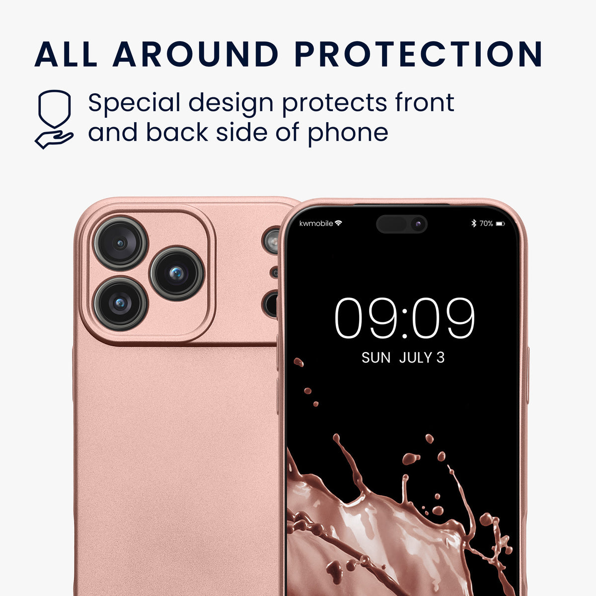 iPhone 18 Pro Max / iPhone 17 Pro Max Silikon Handyhülle metallisch KWM0000216G001C