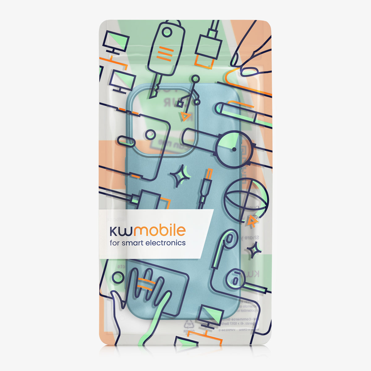 iPhone 16 Pro Silikon Handyhülle metallisch KWM0000216J002C