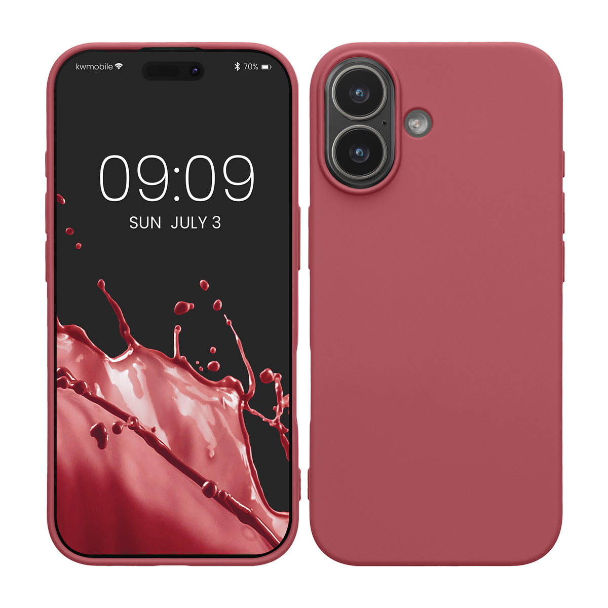 iPhone 17 Silikon Handyhülle Dark Rose
