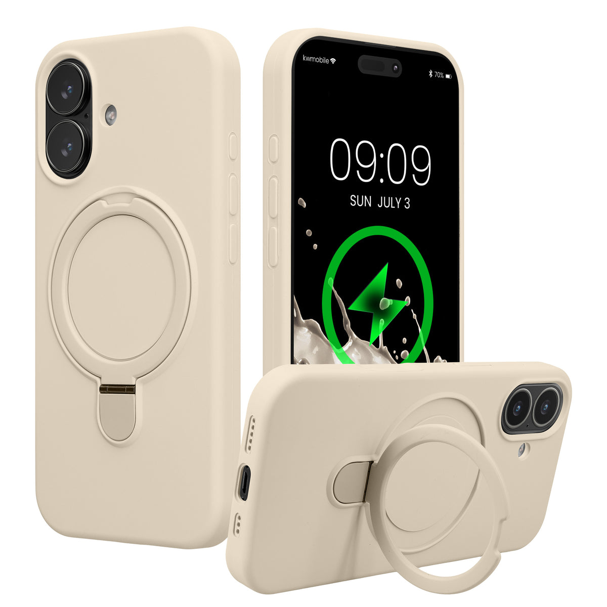 iPhone 16 Handyhülle mit MagSafe mit Ständer Creme