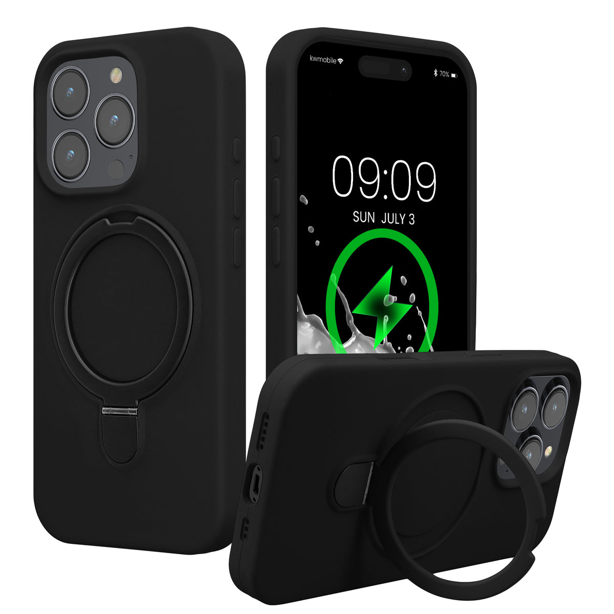 iPhone 16 Pro Handyhülle mit MagSafe mit Ständer Schwarz