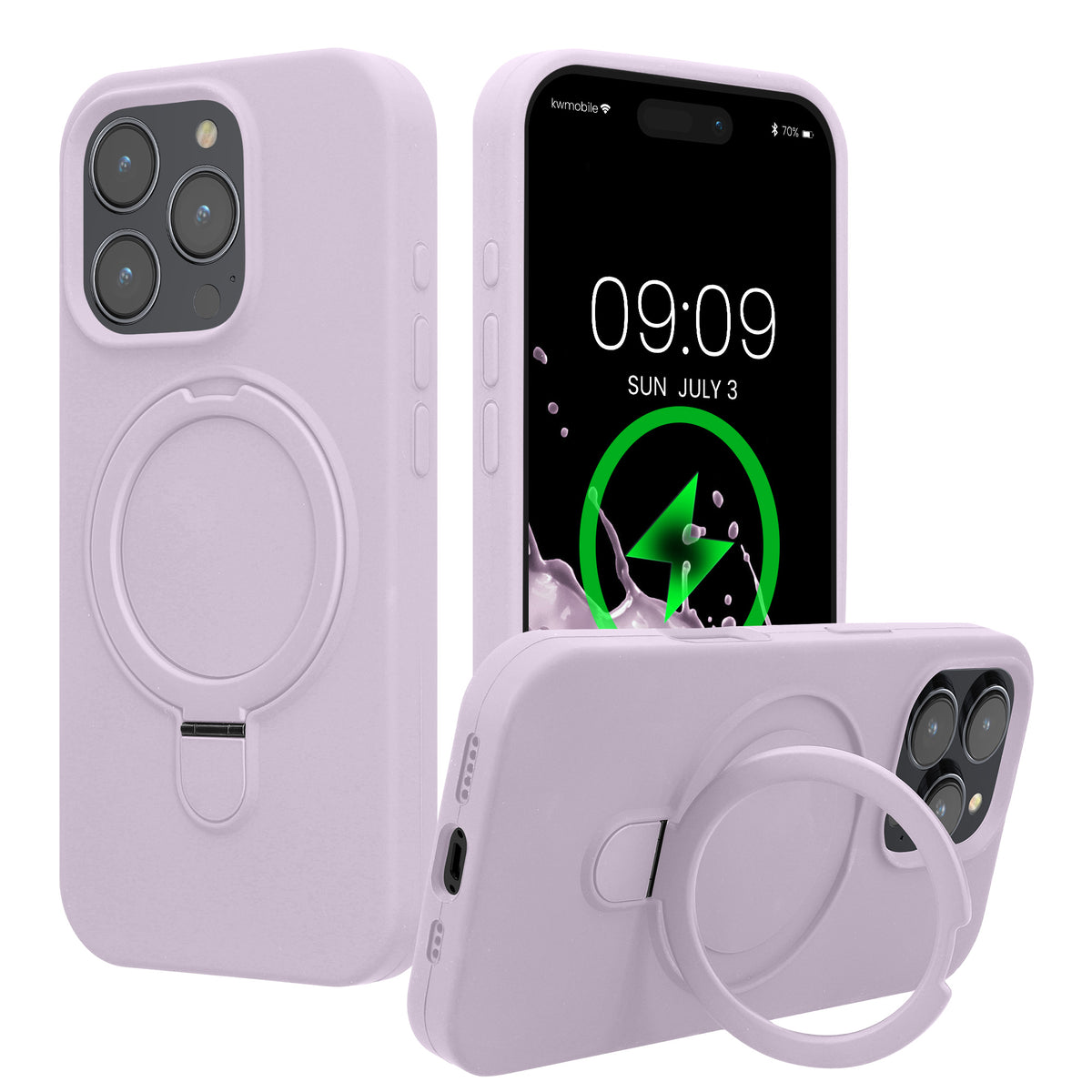 iPhone 16 Pro Handyhülle mit MagSafe mit Ständer Lavendel