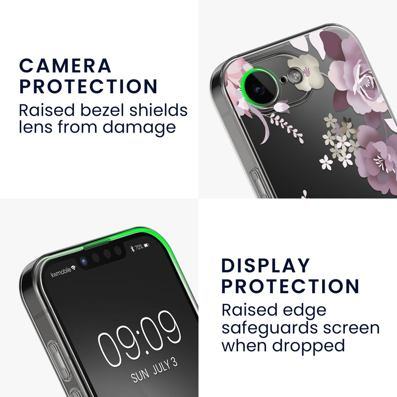 iPhone 17e / iPhone 16e Silikon Handyhülle Crystal + Schutzglas KWM0000217L001C