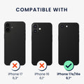 iPhone 17e / iPhone 16e Silikon Handyhülle Crystal + Schutzglas KWM0000217L001C