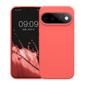 kwmobile Handyhülle für Google Pixel 11 Pro XL Hülle - Case Silikon - Kabelloses Laden - Schutzhülle Cover in Neon Koralle