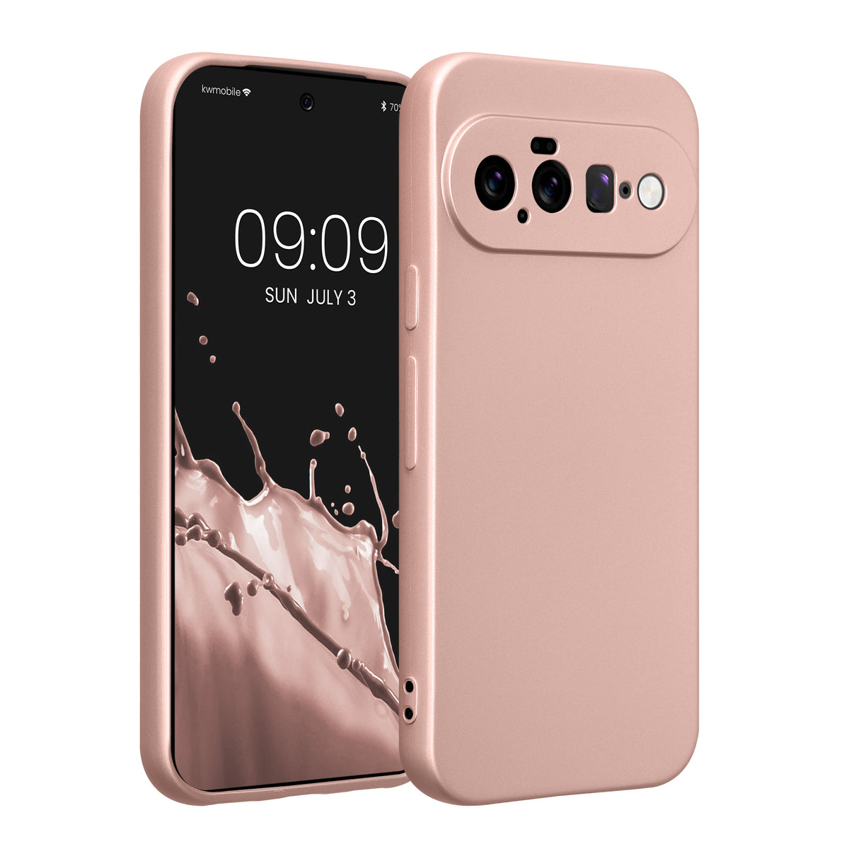 Google Pixel 11 Silikon Handyhülle metallisch Metallic Rosegold