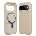 kwmobile Hülle kompatibel mit Google Pixel 11 / Pixel 11 Pro Hülle - magnetisches Silikon Case kompatibel mit MagSafe - Cover gummiert Creme matt Creme matt