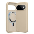 kwmobile Hülle kompatibel mit Google Pixel 11 / Pixel 11 Pro Hülle - magnetisches Silikon Case kompatibel mit MagSafe - Cover gummiert Creme matt Creme matt