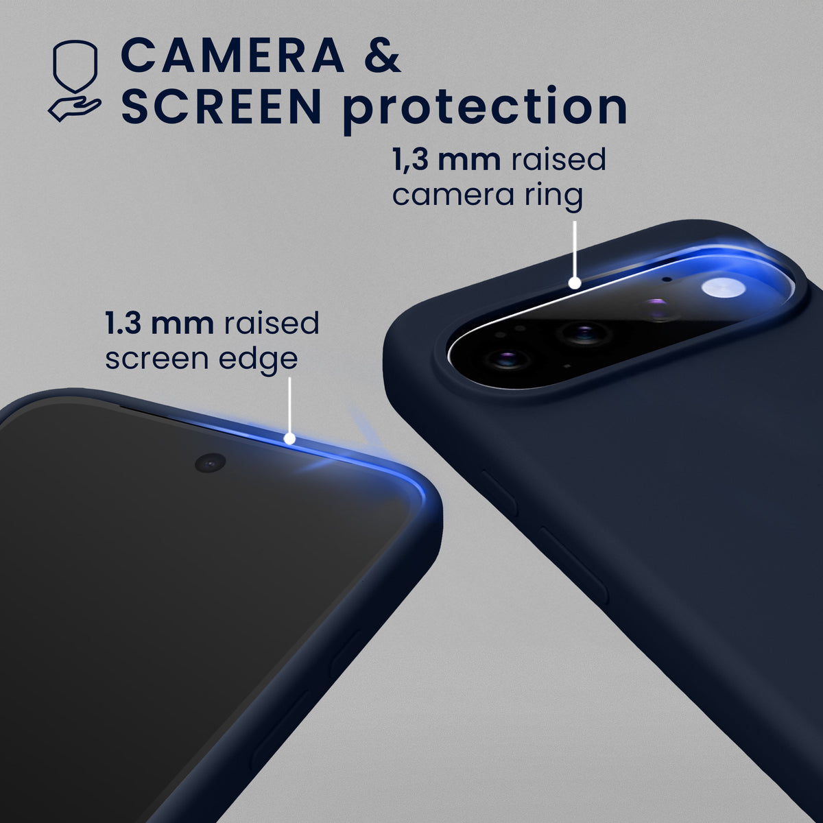kwmobile Hülle kompatibel mit Google Pixel 11 / Pixel 11 Pro Hülle - magnetisches Silikon Case kompatibel mit MagSafe - Cover gummiert Marineblau Marineblau