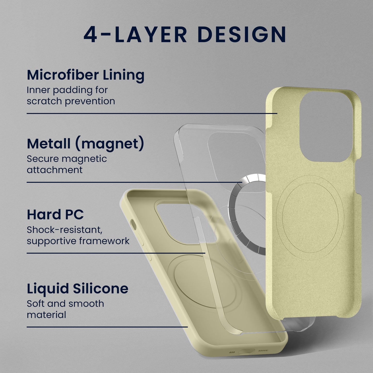 kwmobile Hülle kompatibel mit Google Pixel 11 / Pixel 11 Pro Hülle - magnetisches Silikon Case kompatibel mit MagSafe - Cover gummiert Pistaziengrün Pistaziengrün