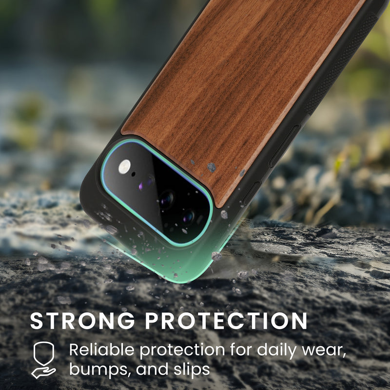 Google Pixel 11 Holz Handyhülle Dunkelbraun KWM0000218D001C