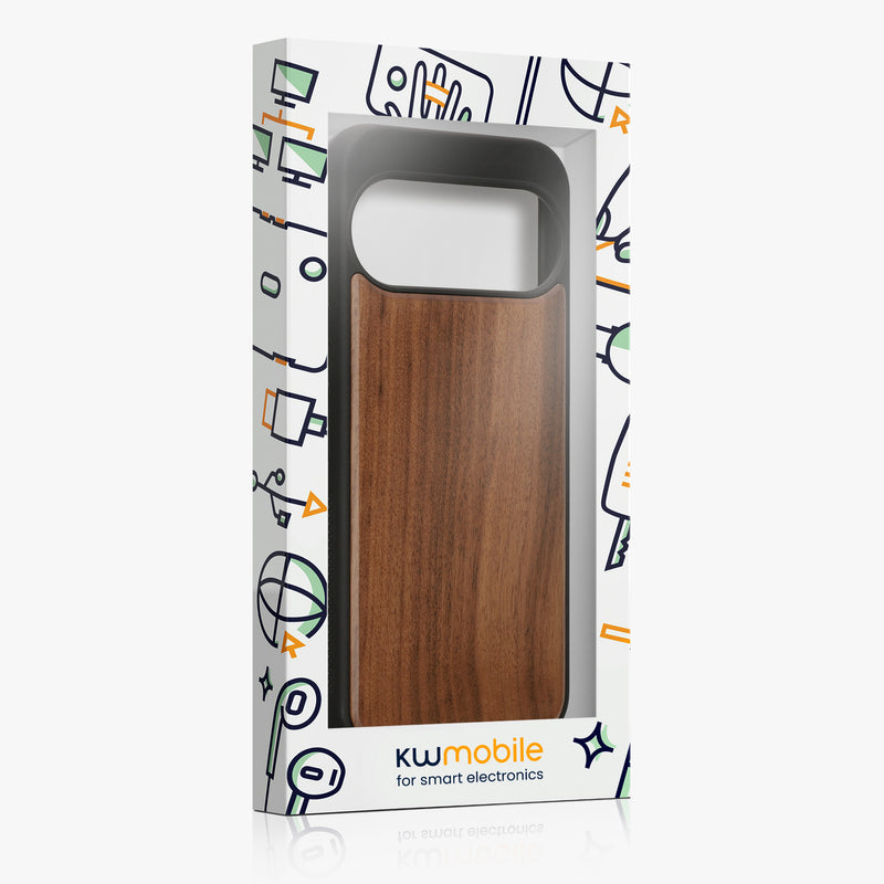 Google Pixel 11 Pro XL Holz Handyhülle mit MagSafe Dunkelbraun KWM0000218E001C