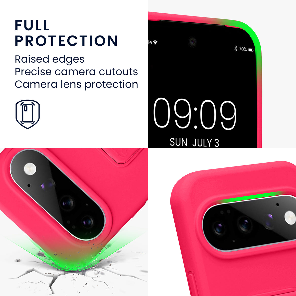 Google Pixel 11 Silikon Handyhülle mit Fingerhalter mit Ständer KWM0000218F009C